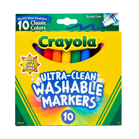 Ultra-Clean Markers, Broad Line, Classic Colors, 10 Per Pack, 6 Packs