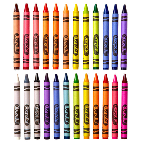 Crayons, Regular Size, 24 Colors Per Box, 12 Boxes