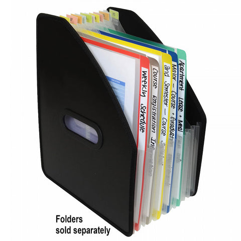 13-Pocket Vertical Expanding File, Black