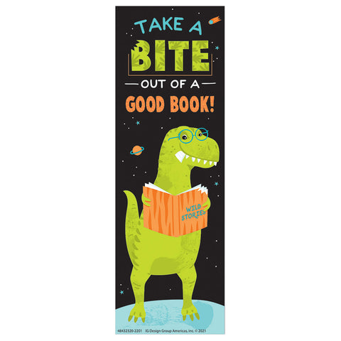 Dinosaur Take A Bite Out Of A Good Book Bookmarks, 36 Per Pack, 6 Packs