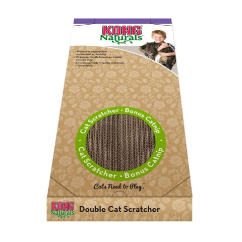 Kong Double Wide Cardboard Cat Scratcher - 20in.l X 9in.w X 1.5in.h