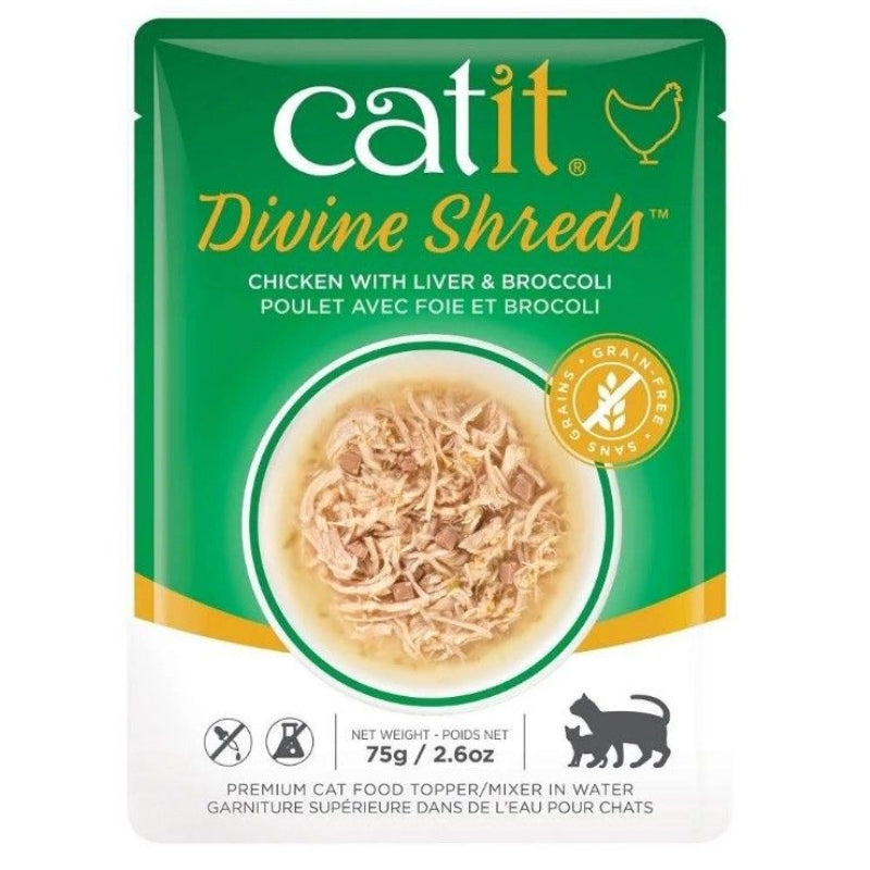 Catit Divine Shreds Chicken With Liver And Broccoli - 2.65 Oz