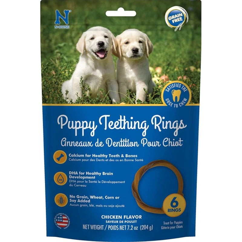 N-bone Grain Free Puppy Teething Rings - Chicken Flavor - 6 Count