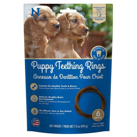 N-bone Puppy Teething Rings Peanut Butter Flavor - 6 Count