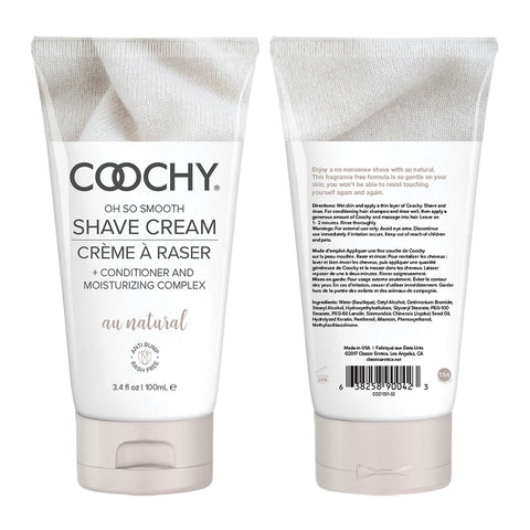 Coochy Shave Cream 3.4oz - Au Natural