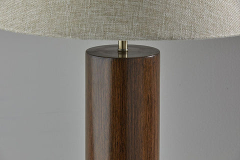 Canopy Walnut Wood Block Table Lamp