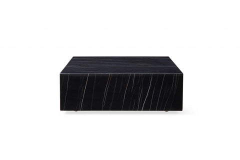 35 X 35 X 11 Black Square Marble Table