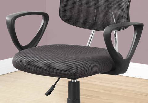 21.5" x 23" x 33" Grey Foam Metal Polypropylene Polyester Office Chair