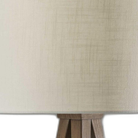 Treble Walnut Wood Table Lamp