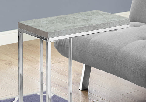 18.25" x 10.25" x 25.25" Grey Particle Board Metal Accent Table