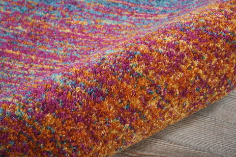 2’ x 8’ Rainbow Abstract Striations Runner Rug