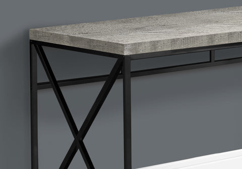 23.75" x 47.25" x 29.75" Grey Black Particle Board Metal Computer Desk