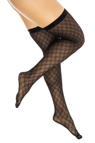 Diamond Mesh Thigh High