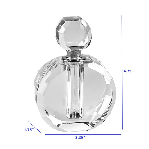 Hand Crafted Crystal Round Perfume Bottle