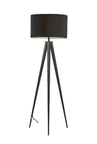 Treble Floor Lamp Three Black Metal Legs