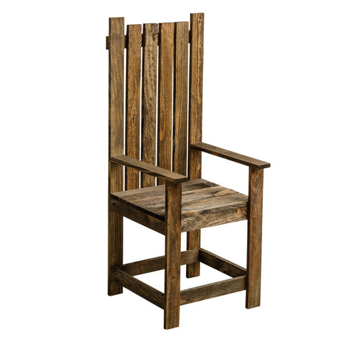 Primrose Reclaimed Wood Garden Chair Tobacco Wood Outdoor Accent