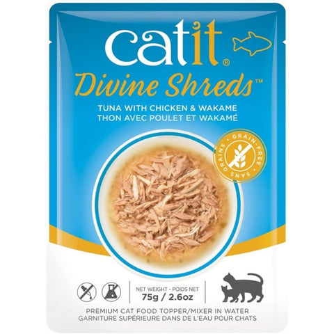 Catit Divine Shreds Tuna With Chicken And Wakame - 2.65 Oz