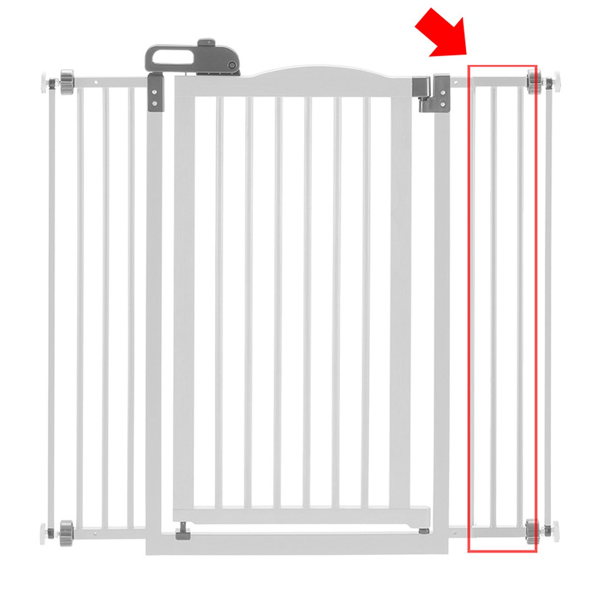 Tall One-touch Gate Ii Extension In White