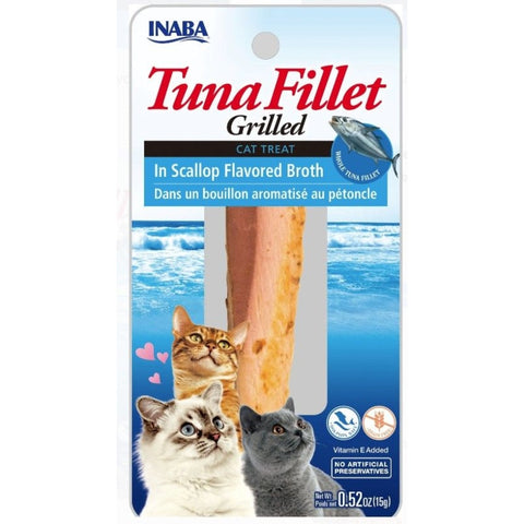 Inaba Tuna Fillet Grilled Cat Treat In Scallop Flavored Broth - 0.52 Oz