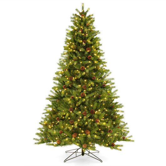 7 Feet Pre-Lit Christmas Tree 3-Minute Quick Shape and Quick Power Connector Timer