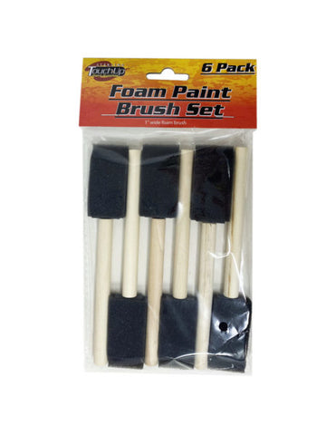 6 Pack Foam Paint Brush Set (Available in a pack of 12)