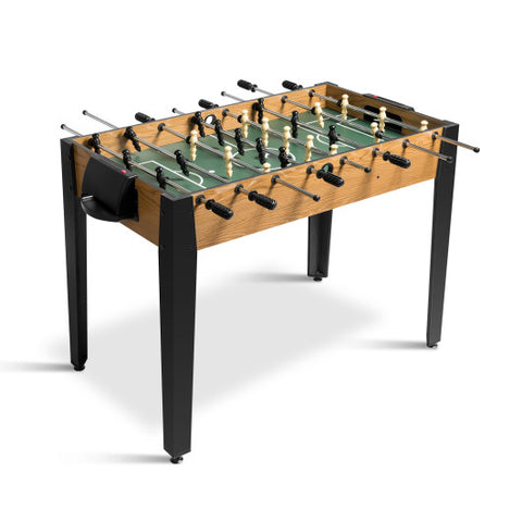 48" Competition Sized Home Recreation Wooden Foosball Table-Brown