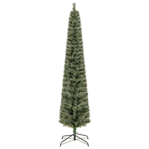 6/7 FeeT Pencil Xmas Tree with Warm White Incandescent Lights-7 ft