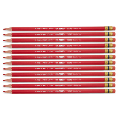 Col-Erase® Colored Pencil, Carmine Red, Box of 12