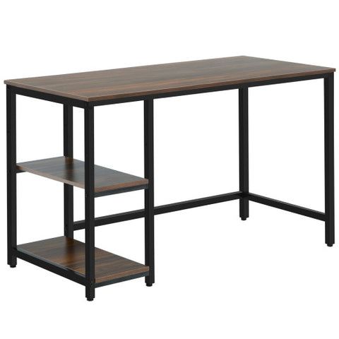 47"/55" Computer Desk Office Study Table Workstation Home with Adjustable Shelf Coffee-M