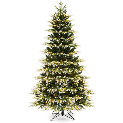 7 Feet Hinged Christmas Tree with 500 LED Lights Remote Control