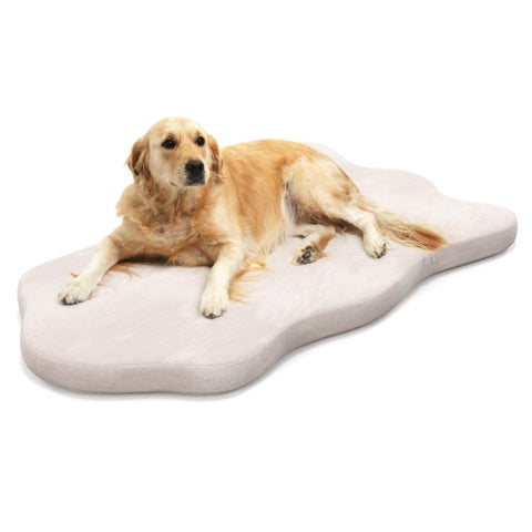 Orthopedic Dog Bed with Memory Foam Support for Large Dogs-Beige