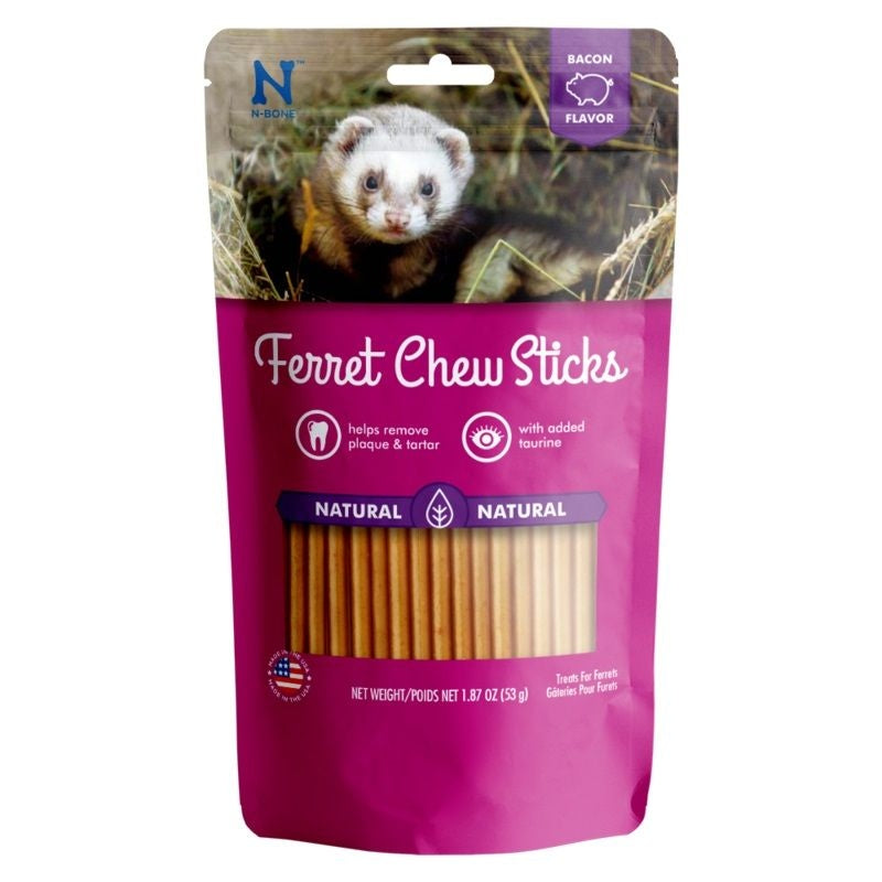 N-bone Ferret Chew Sticks Bacon Flavor - 1.87 Oz