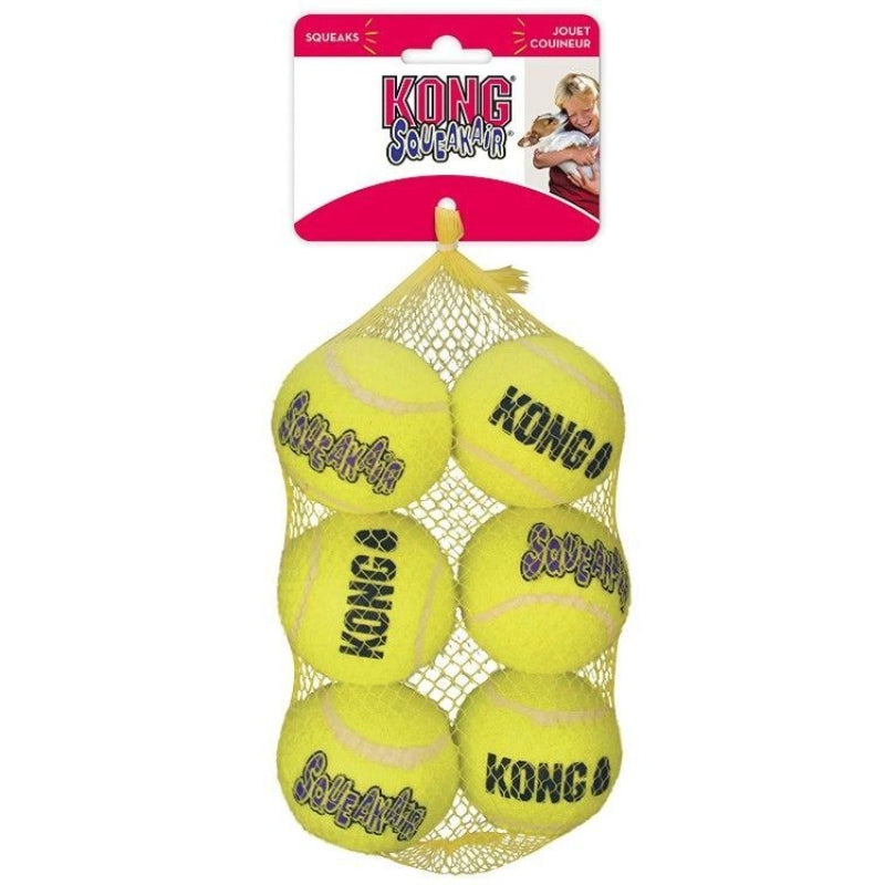 Kong Air Kong Squeakers Tennis Balls - Medium 6 Count