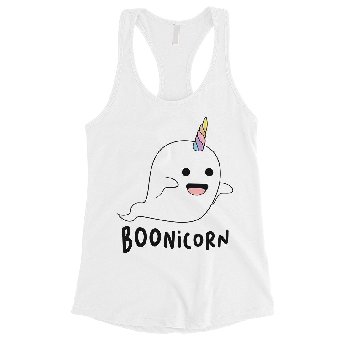 Boonicorn Cute Halloween Costume Funny Ghost Unicorn Womens TankTop