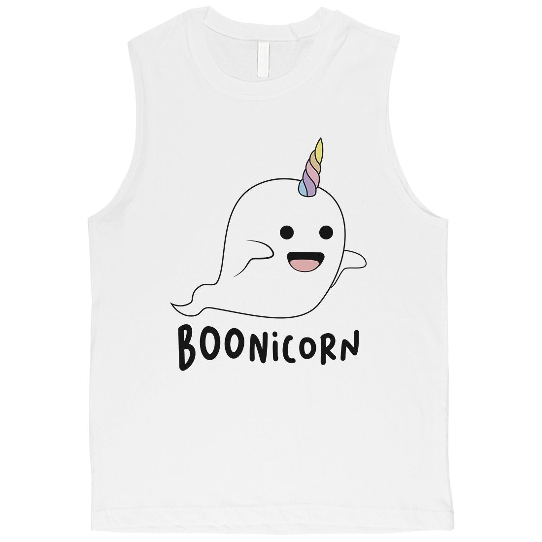 Boonicorn Cute Halloween Costume Ghost Unicorn Mens Muscle Shirt