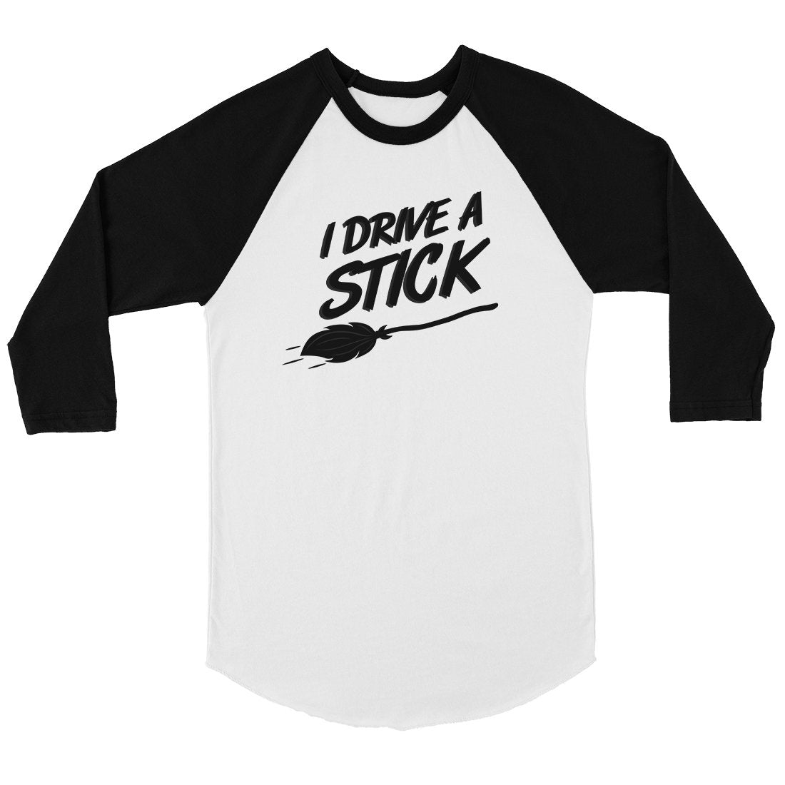 I Drive A Stick Cute Halloween Costume Funny Womens Baseball Tee