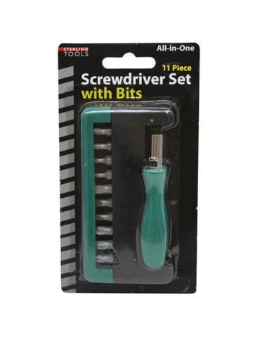 All-in-One 11 Piece Screwdriver with Bits (Available in a pack of 6)