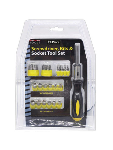 31 Piece Screwdriver, Bits and Socket Tool Set (Available in a pack of 2)