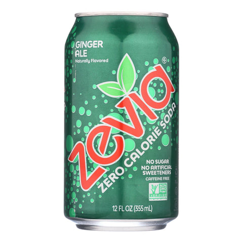 Zevia - Soda Ginger Ale Zero Calorie Can - Case Of 4-6/12 Fluid Ounces