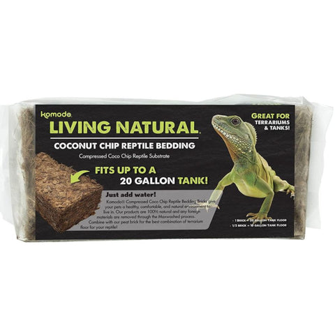 Komodo Living Natural Coconut Chip Reptile Bedding Brick - 1 Count