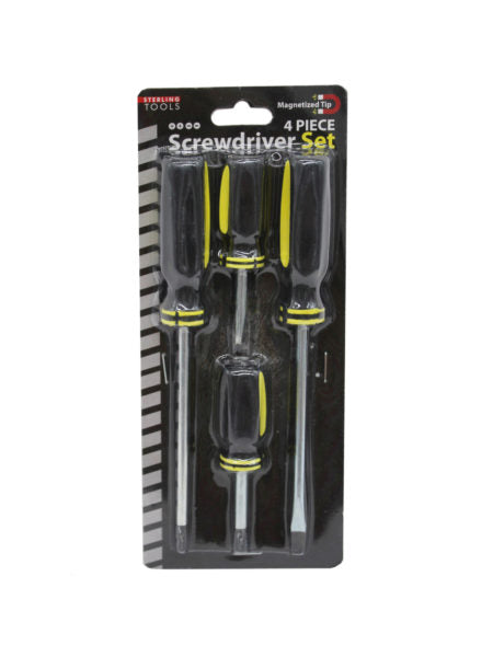 4 pack philips and slotted screwdriver set (Available in a pack of 8)