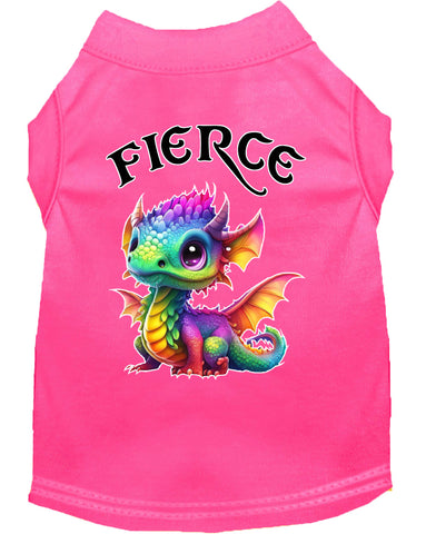 Fierce Dragon Screen Print Dog Shirt Bright Pink Xl (16)