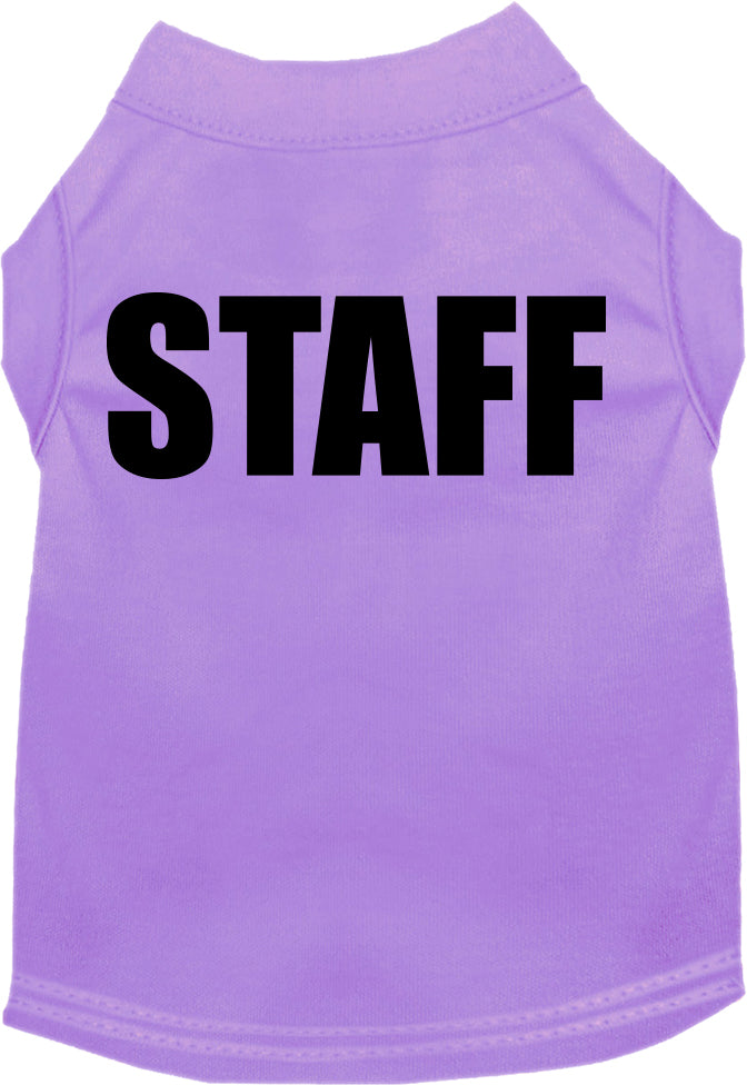 Staff Costume Screen Print Dog Shirt Lavender Size Xl