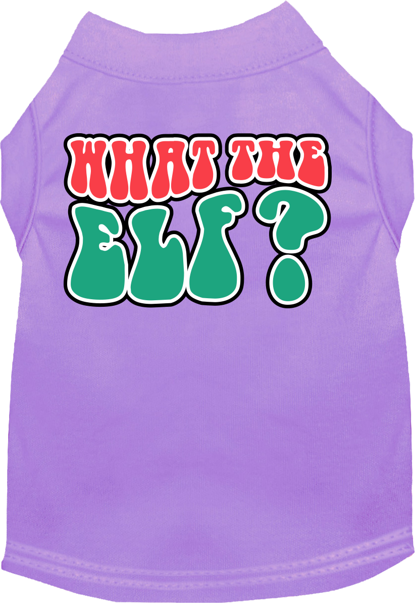 What The Elf Screen Print Dog Shirt Lavender Size 5x