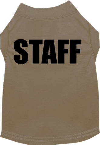 Staff Costume Screen Print Dog Shirt Tan Size 4x