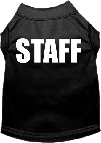 Staff Costume Screen Print Dog Shirt Black Size Xxl