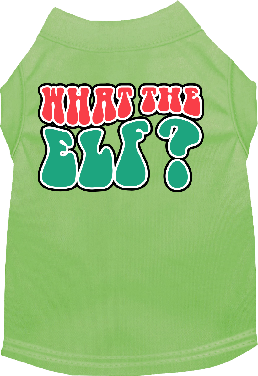 What The Elf Screen Print Dog Shirt Lime Green Size 6x