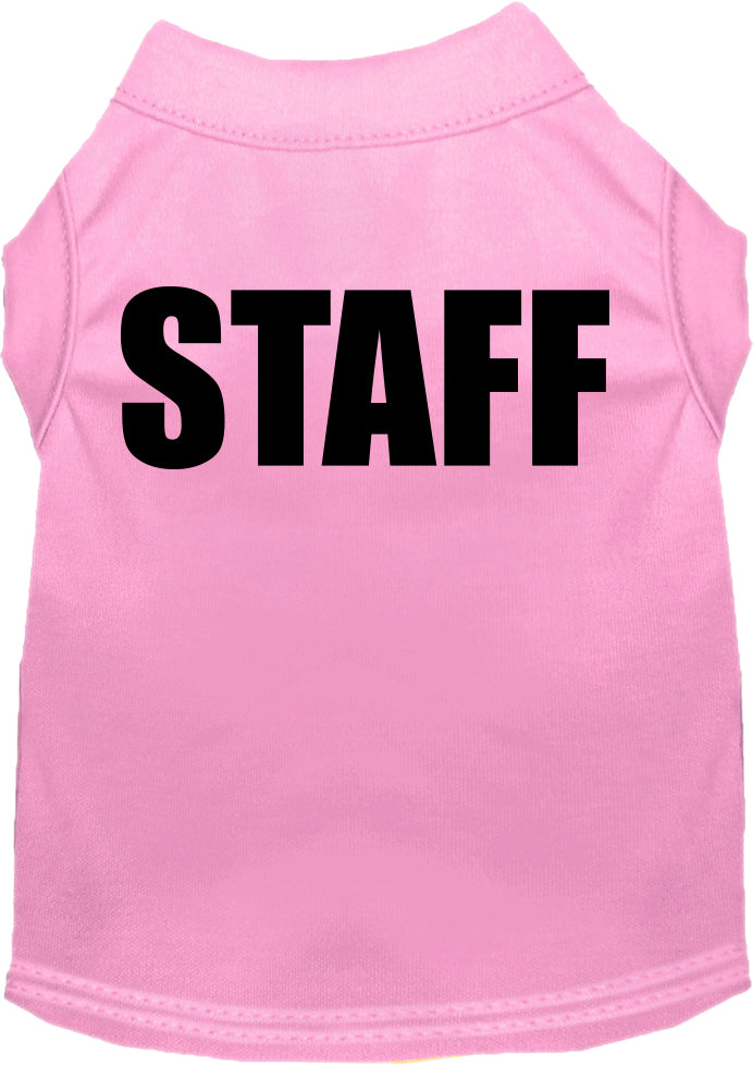 Staff Costume Screen Print Dog Shirt Light Pink Size Sm