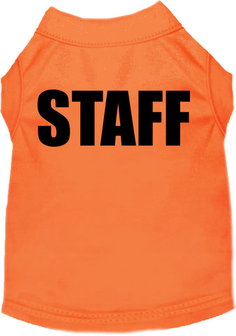 Staff Costume Screen Print Dog Shirt Orange Size 4x