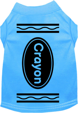 Crayon Costume Screen Print Dog Shirt Bermuda Blue Size Lg